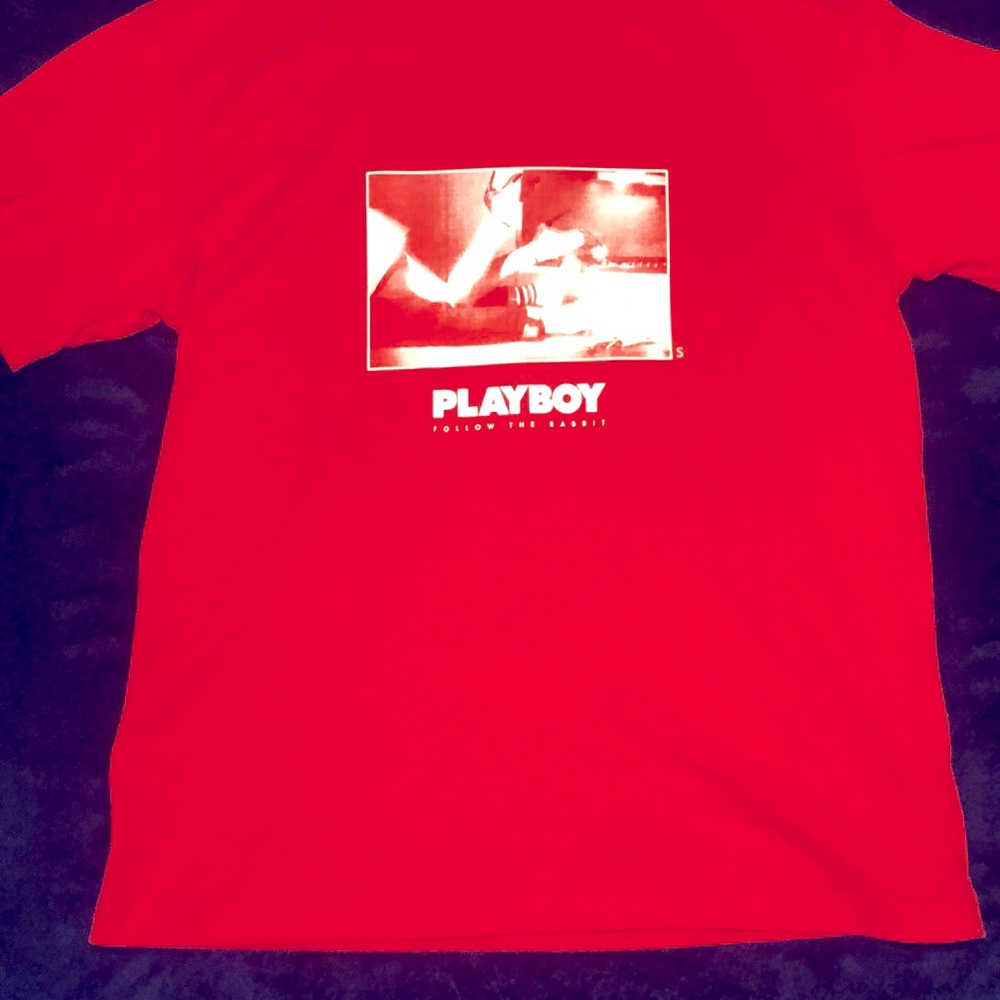 Red Playboy x Pacsun tee